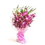 blooms & bouquets, Indiranagar Flower Bouquet - 6 Purple Orchids 1 pc