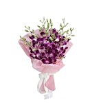 Fernsnpetals Indiranagar Flower Bouquet - Perfect N Elegance 9 Orchid Bouquet 1 pc