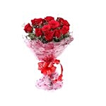 Fernsnpetals Indiranagar Flower Bouquet - Vivid 12 Red Roses 1 pc