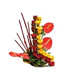 Fernsnpetals Indiranagar Flower Bouquet - Modern Basket 1 pc