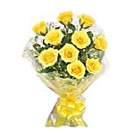 Blooms & Bouquets Flower Bouquet - 12 Charming Yellow Rose 1 pc