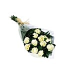 Blooms & Bouquets Flower Bouquet - 12 Mesmerising White Roses 1 pc