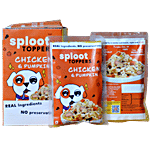 Sploot Toppers - Chicken & Pumpkin, Real Ingredients, No Preservatives, For All Dog Breeds & Ages 1.2 kg Carton (12 pcs x 100 g each)
