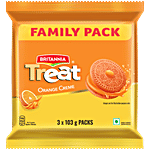 Britannia Treat - Orange Creme Biscuits 309 g Pouch (3 x 103 g each)