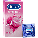 Durex Extra Thin Condoms - Bubblegum Flavoured 12 pcs Pouch