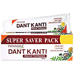 Patanjali Dant Kanti Natural Toothpaste - Super Saver Pack 800 g Carton (4 pcs x 200 g each)