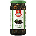 Pastazara Black Olives Sliced 450 g Bottle