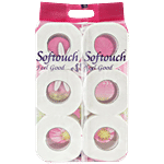 Softouch Toilet Rolls - 2 Ply, Family Pack 6 pcs Pouch (250 sheets each)