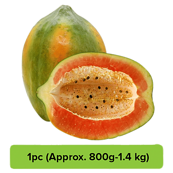 Buy Fresho Papaya Semi Ripe 1 Pc Online At Best Price of Rs 82.5