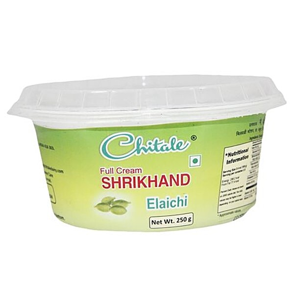 Buy Chitale Dairy Full Cream Shrikhand Elaichi 250 Gm Cup Online at the