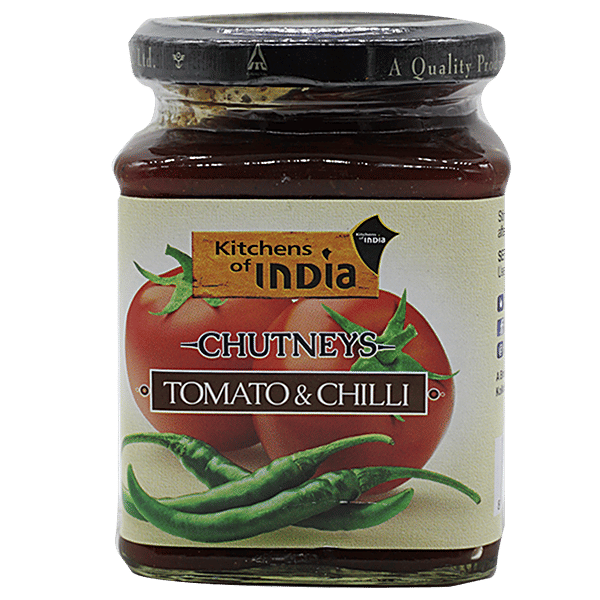 Buy Kitchens Of India Chutneys Tomato & Chilli 300 gm Bottle Online