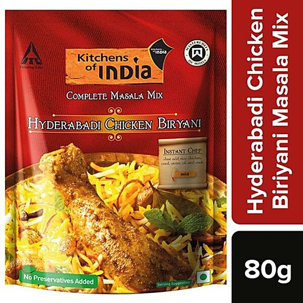 Buy Kitchens Of India Masala Mix Hyderabadi Chicken Biriyani 80 Gm