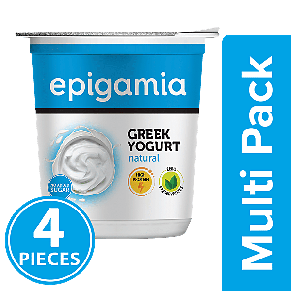 Buy Epigamia Greek Yogurt Natural, Low Fat 400 gm (Pack of 4) Online at Best Price. of Rs 880