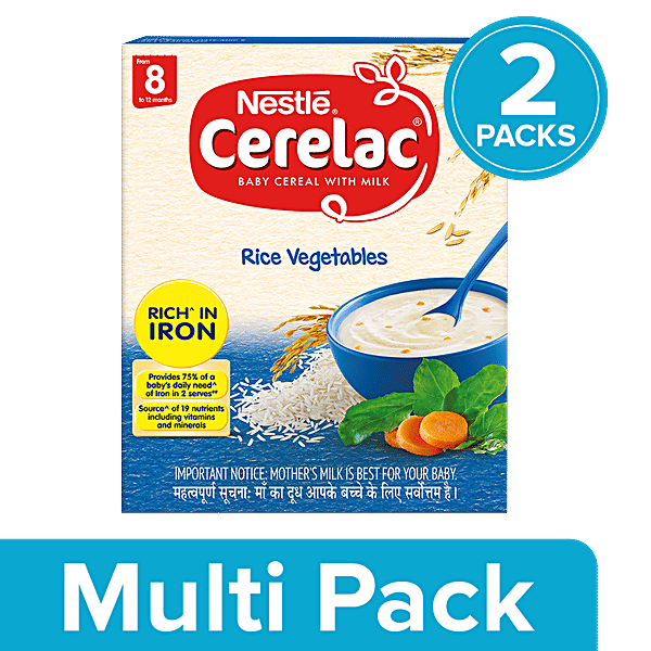 Buy Nestle Cerelac - Rice Vegetables (Stage 2) 2x300 gm (Multipack) Online  at Best Price. of Rs 600 - bigbasket