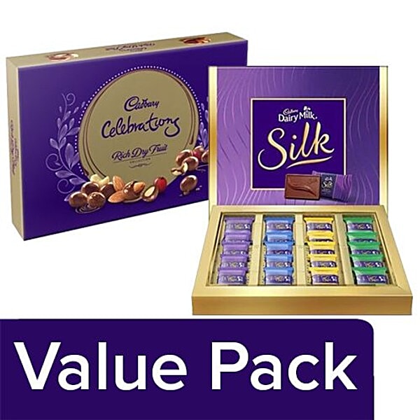 Buy Cadbury Rich Dry Fruits Chocolates 120G + Silk Dairy Milk