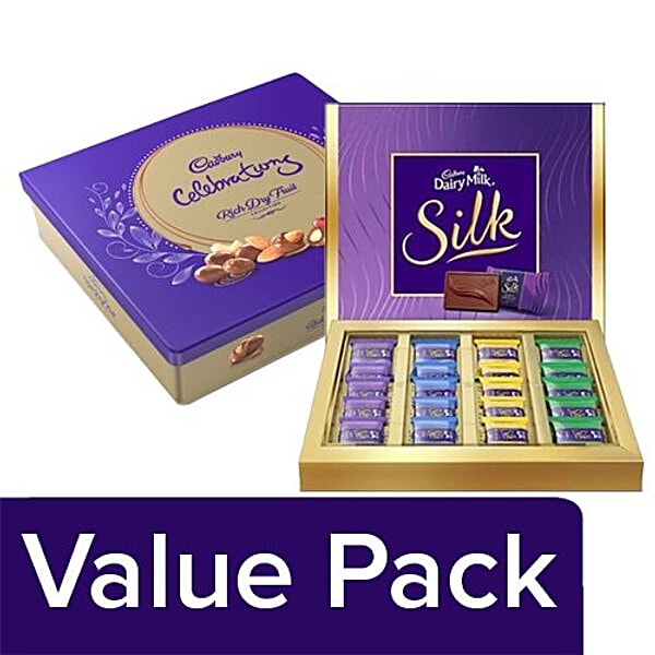 Buy Cadbury Silk Dairy Milk 4 Flavours, Miniatures 200G + Chocolate