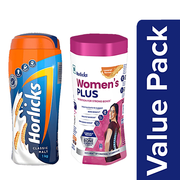Buy Horlicks Health & Nutrition - Classic Malt 1kg + Womens