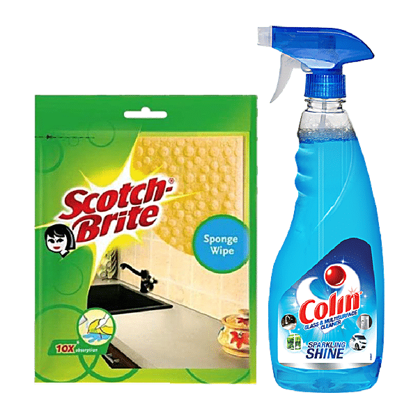Buy bb Combo Colin Cleaner - Glass & Household 500 ml + Scotch