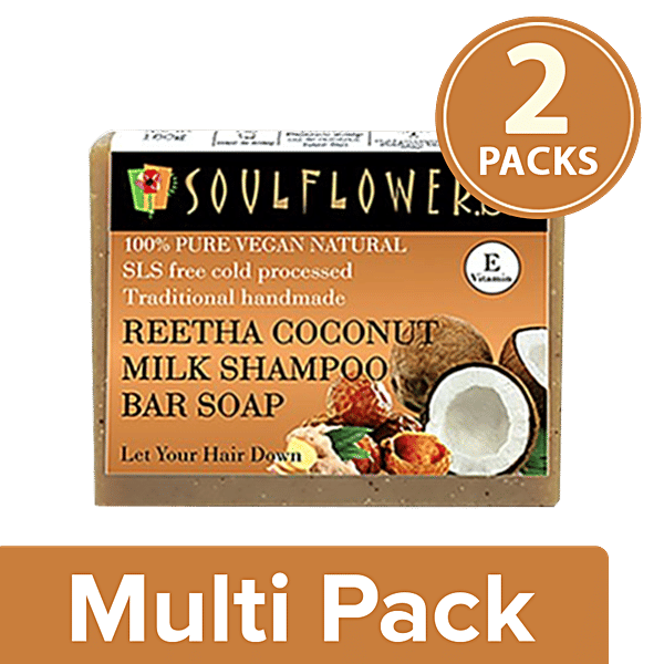 Buy Soulflower Cold Processed Reetha Coconut Milk Shampoo Bar SoapAnti