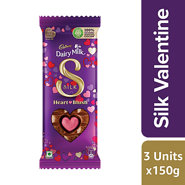 Buy Cadbury Dairy Milk Silk Plain Valentine Heart Blush Chocolate Bar