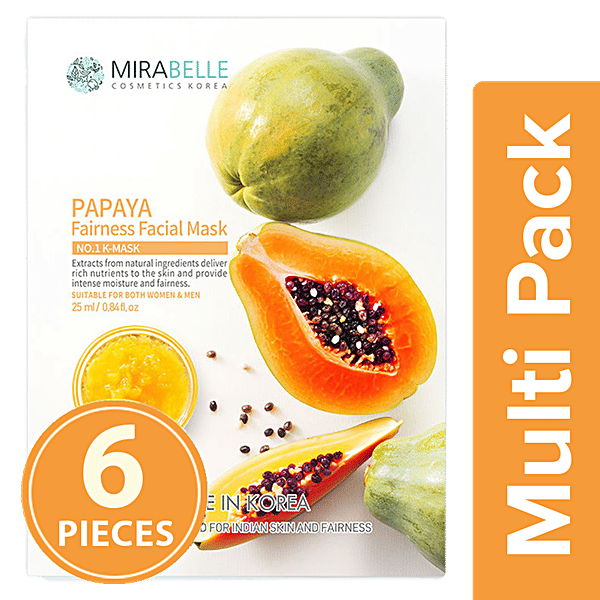 Buy Mirabelle Korea Papaya, Fairness Facial Mask Online at Best Price