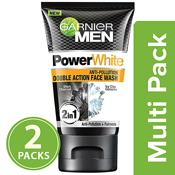 Buy Garnier Men Power White AntiPollution Double Action Face Wash