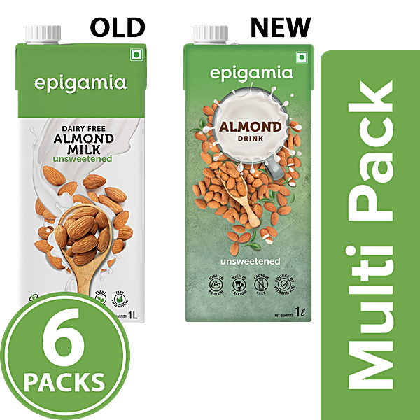 Buy Epigamia Almond Drink Unsweetened, Dairy Free Online at Best