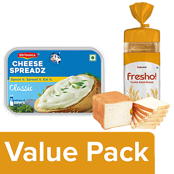 Buy bb Combo Britannia Cheese Spreadz Classic 100 g + Fresho White