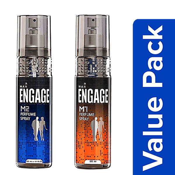 Buy Engage M1 Perfume Spray for Men + M2 Perfume Spray for Men (120