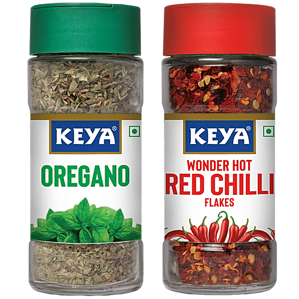 Buy Keya Keya Chilli Flakes - Red 40 g Bottle + Oregano 9 g Bottle
