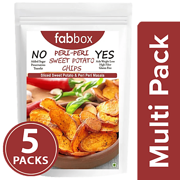 Buy Fabbox Sweet Potato Chips Peri Peri Flavour, Healthy, GlutenFree