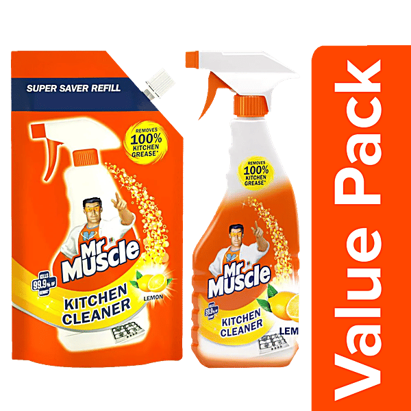 Buy Mr. Muscle Kitchen CleanerRemoves Tough Stains & Grease, Lemon