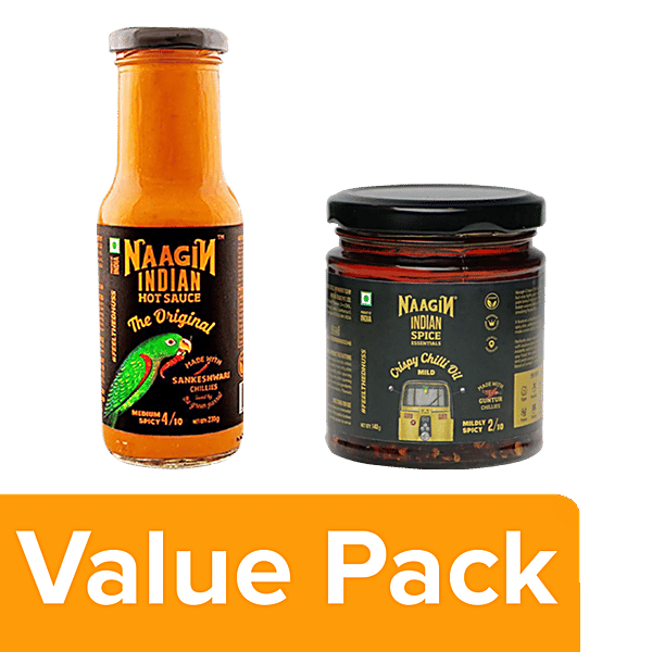 Buy NAAGIN Original Indian Hot Chilli Medium, 230 g + Indian Spice