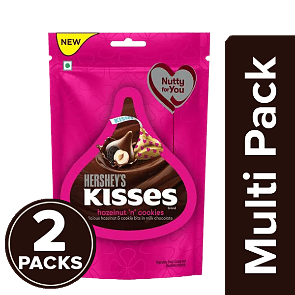 Buy Hershey's Kisses Hazelnut N Cookies Milk Chocolate, Rich