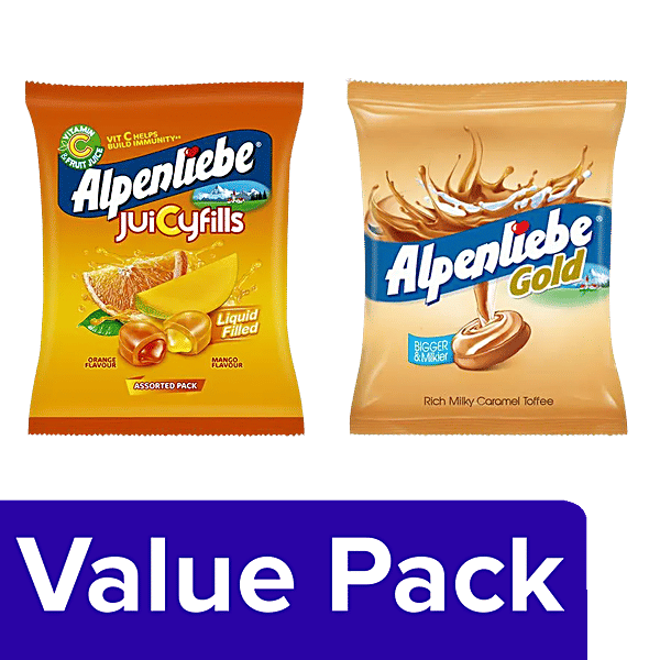 Buy ALPENLIEBE Juicyfills Orange & Mango Flavour, Assorted Candy