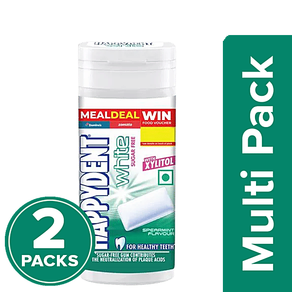 Buy Happydent White Xylitol Sugarfree Spearmint Flavour Chewing Gum