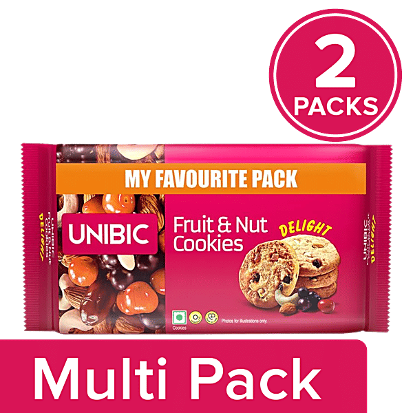 Buy UNIBIC Fruit & Nut Cookies Zero Cholesterol & No Trans Fat Online