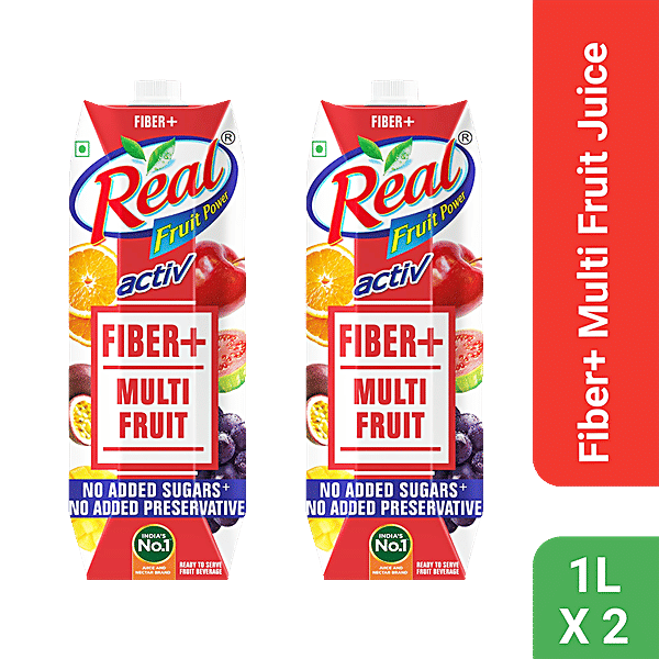Buy Real Activ Fiber + Multi Fruit Beverage No Added Sugars