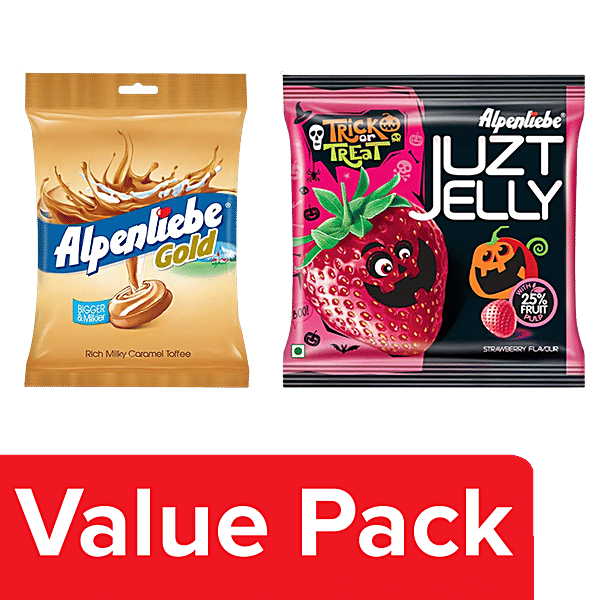 Buy ALPENLIEBE Juzt Jelly Strawberry Flavour + Gold Caramel Candy