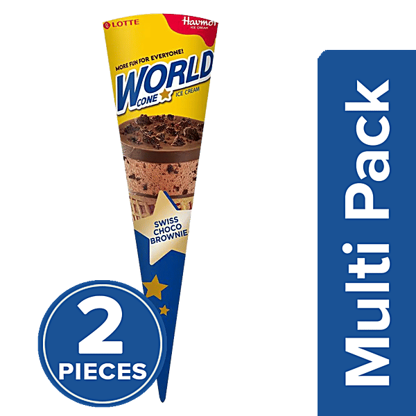 Buy Havmor Swiss Choco Brownie Cone Ice Cream Online at Best Price of