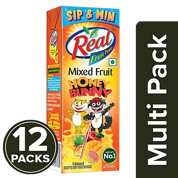 Buy Real Fruit Power Juice Mixed Fruit, Honey Bunny Online at Best