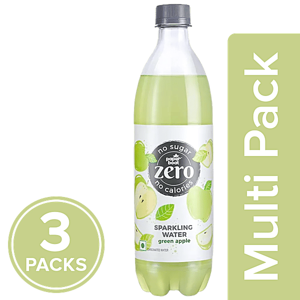 Buy Paper Boat Sparkling Water Green Apple, Carbonated Water, Zero Sugar/Calories Online at