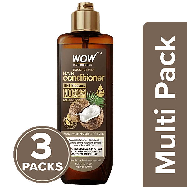 Buy Wow Skin Science Coconut Milk Conditioner No Parabens, pH