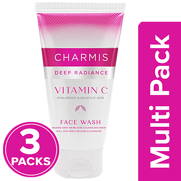 Buy Charmis Deep Radiance Face Wash Vitamin C, Washes Away 99.9 Acne