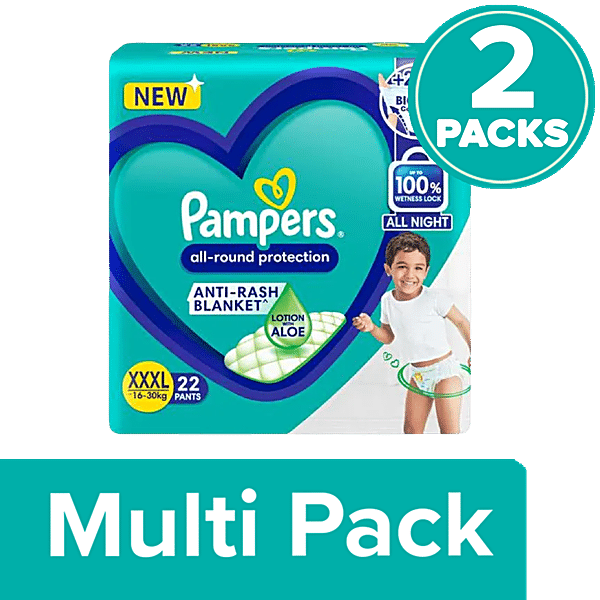 Buy Pampers New Extra Extra Extra Large Size Diapers Pants Online at Best  Price of Rs 949 - bigbasket