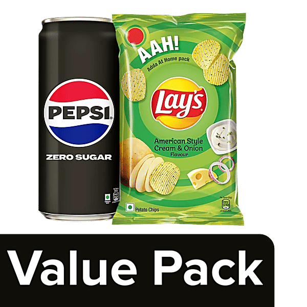 Buy bb Combo Lay's Potato Chips Cream & Onion Flavour, 115 g + Pepsi