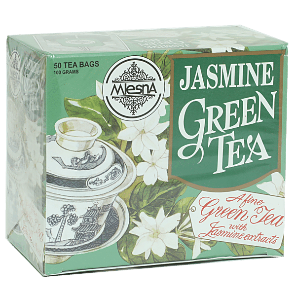 Buy Mlesna Flavored Green Tea Bags Jasmine 2 gm Carton (Pack of 50