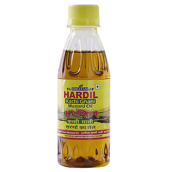 Buy Idhayam Hardil Kachi Ghani Mustard Oil 200 Ml Jar Online at the ...
