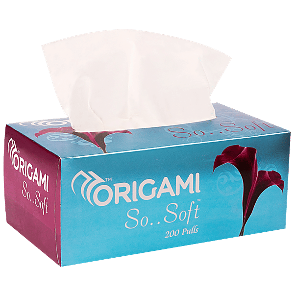 Buy Origami So Soft 2 Ply Face Tissue Box 200 Pulls Online At Best