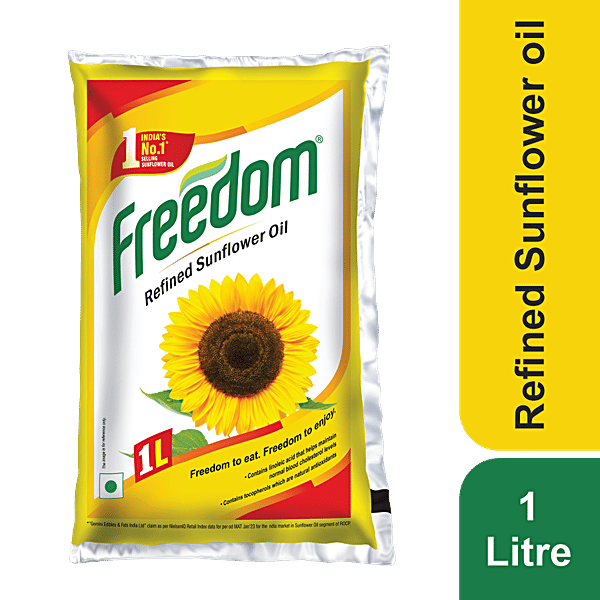 Buy Freedom Refined Oil Sunflower 1 Ltr Pouch Online At Best Price of